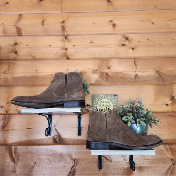 John Varvatos Star USA Waverly Suede Calf Leather Chelsea Boots A660B Size 10.5 main image 6